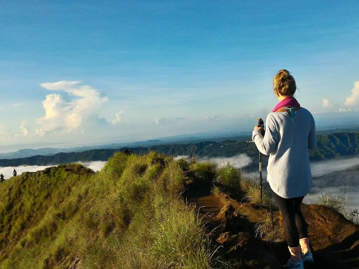 Mount Batur sunrise trekking Bali adventure wellness